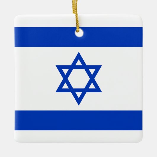Israel-Flagge Keramikornament (Vorderseite)