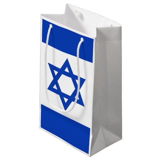 Israel-Flagge Kleine Geschenktüte (Vorderseite Schrägansicht)