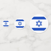 Israel-Flagge Konfetti (Rückseiten)