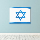 Israel-Flagge Leinwanddruck (Insitu (Holzboden))