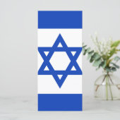 Israel-Flagge Menükarte (Stehend Vorderseite)