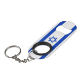 Israel-Flagge Mini Flaschenöffner (Vorderseite Schrägansicht)