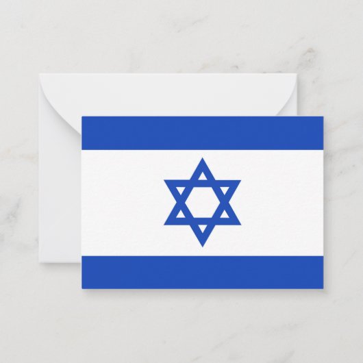 Israel-Flagge Mitteilungskarte (Rückseite)