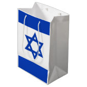 Israel-Flagge Mittlere Geschenktüte (Vorderseite Schrägansicht)