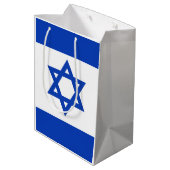 Israel-Flagge Mittlere Geschenktüte (Rückseite Schrägansicht)