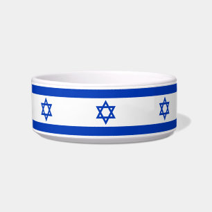 Israel-Flagge modernes Muster patriotischer Hund K Napf
