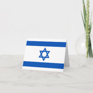 Israel-Flagge Notizkarte Karte