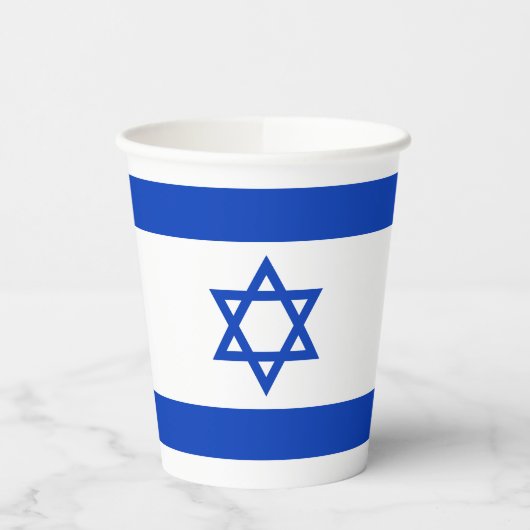 Israel-Flagge Pappbecher (Links)