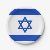 Israel-Flagge  Pappteller (Vorderseite)
