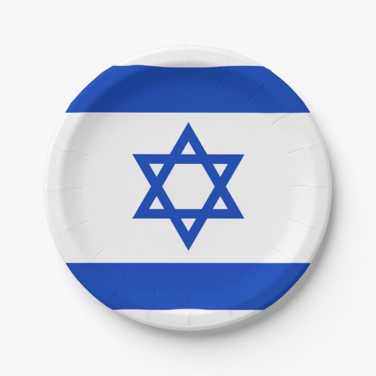 Israel-Flagge Pappteller (Vorderseite)