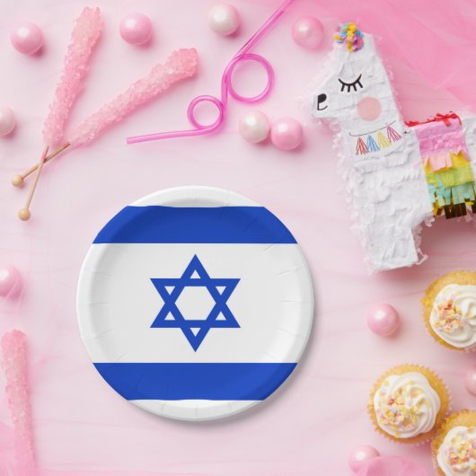 Israel-Flagge Pappteller (Party)