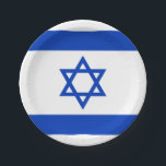 Israel-Flagge Pappteller<br><div class="desc">Patriotische Flagge Israels.</div>