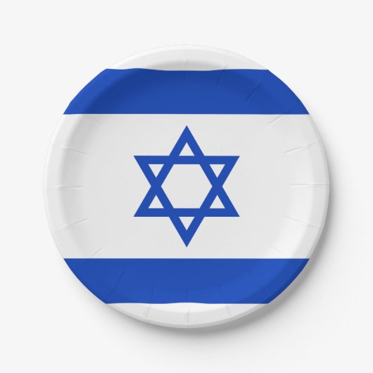 Israel-Flagge Pappteller (Vorderseite)