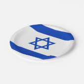 Israel-Flagge Pappteller (Schrägansicht)