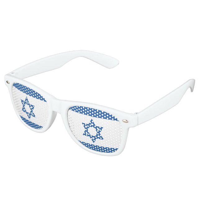 Israel-Flagge Partybrille (Schrägansicht)