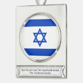 Israel-Flagge personalisierter Zolltext Banner-Ornament Silber (Links)