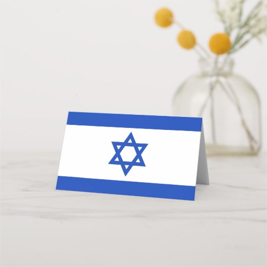 Israel-Flagge Platzkarte (Vorderseite)