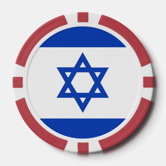 Israel-Flagge Pokerchips (Vorderseite)