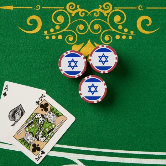 Israel-Flagge Pokerchips (Pokertisch (Stapel))
