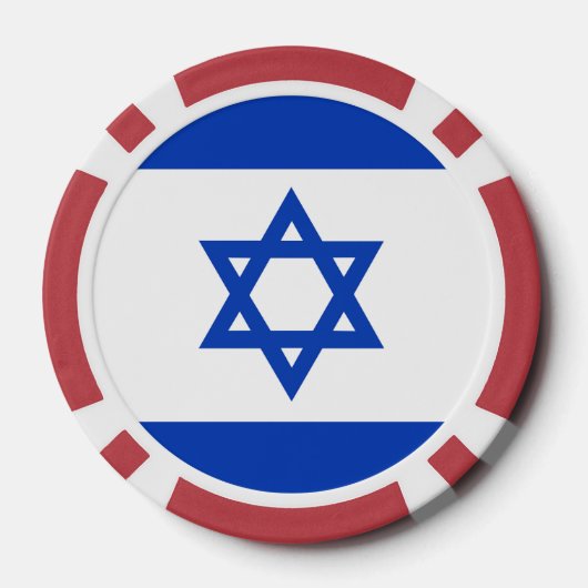 Israel-Flagge Pokerchips (Rückseite)