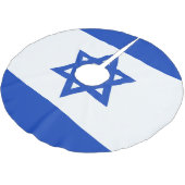 Israel-Flagge Polyester Weihnachtsbaumdecke (Schrägansicht)