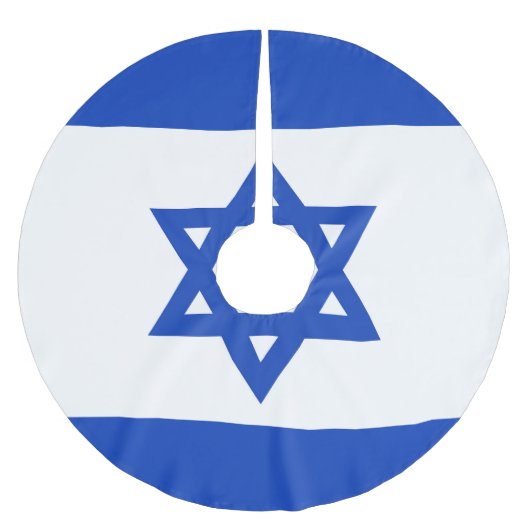 Israel-Flagge Polyester Weihnachtsbaumdecke (Vorderseite)