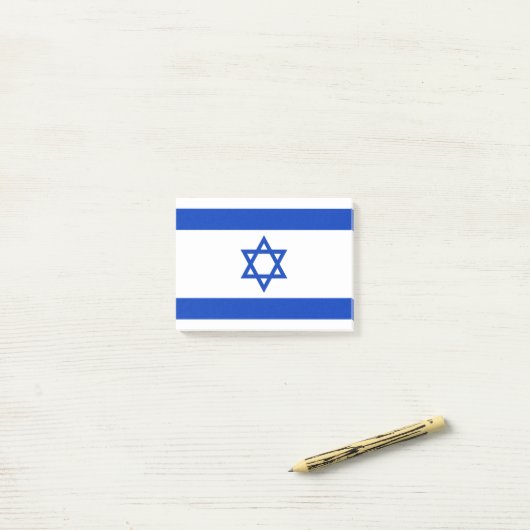 Israel-Flagge Post-it Klebezettel (Auf Schreibtisch)