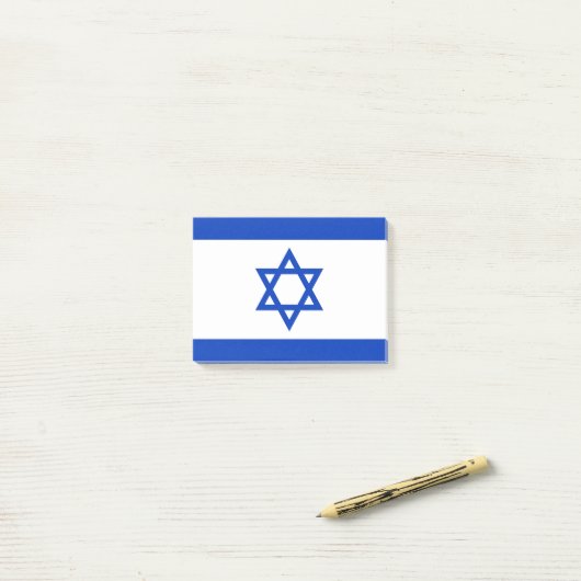 Israel-Flagge Post-it Klebezettel (Auf Schreibtisch)