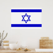 Israel-Flagge Poster (Küche)