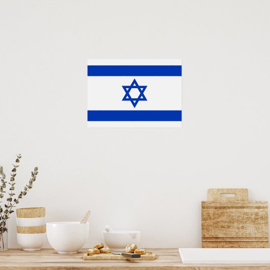 Israel-Flagge Poster (Küche)