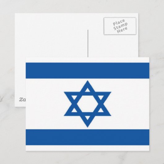 Israel-Flagge Postkarte (Vorne/Hinten)