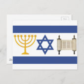 Israel-Flagge Postkarte (Vorne/Hinten)