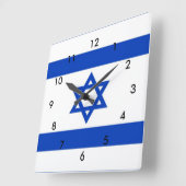 Israel-Flagge Quadratische Wanduhr (Winkel)