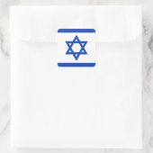 Israel-Flagge Quadratischer Aufkleber (Tasche)