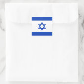 Israel-Flagge Quadratischer Aufkleber (Tasche)