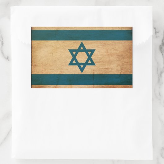 Israel-Flagge Rechteckiger Aufkleber (Tasche)