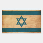 Israel-Flagge Rechteckiger Aufkleber (Vorderseite)