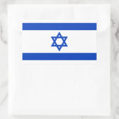 Israel-Flagge Rechteckiger Aufkleber (Tasche)