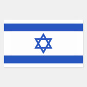 Israel-Flagge Rechteckiger Aufkleber (Vorderseite)