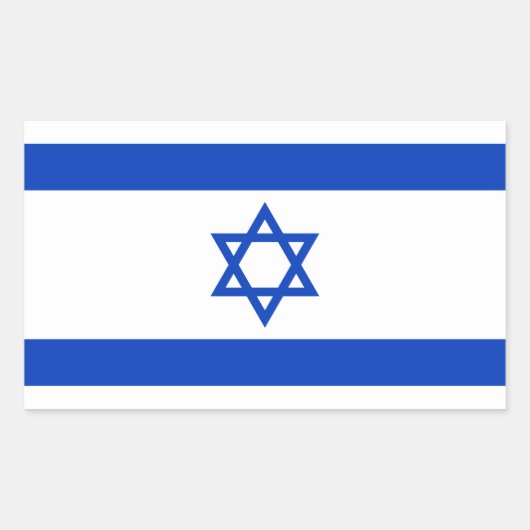 Israel-Flagge Rechteckiger Aufkleber (Vorderseite)