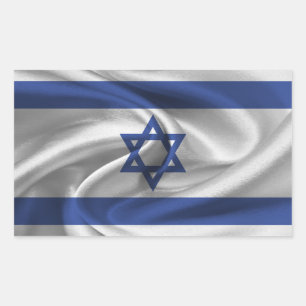 Israel-Flagge Rechteckiger Aufkleber