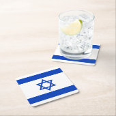 Israel-Flagge Rechteckiger Pappuntersetzer (Vor Ort)
