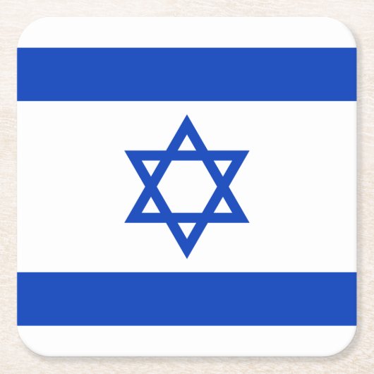 Israel-Flagge Rechteckiger Pappuntersetzer (Vorderseite)