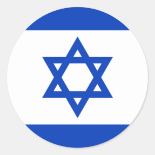 Israel-Flagge Runder Aufkleber