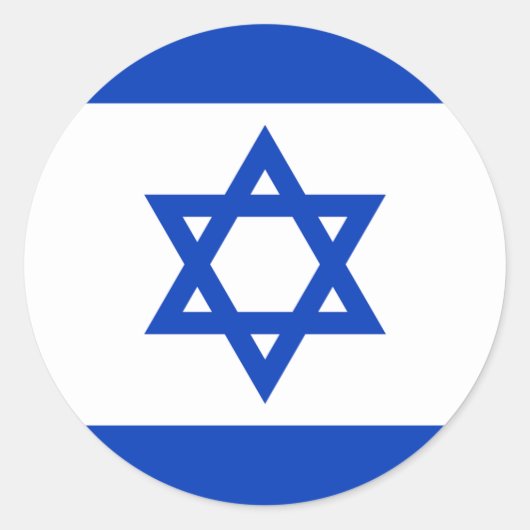 Israel-Flagge Runder Aufkleber (Vorderseite)
