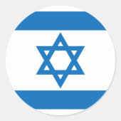 Israel-Flagge Runder Aufkleber (Vorderseite)