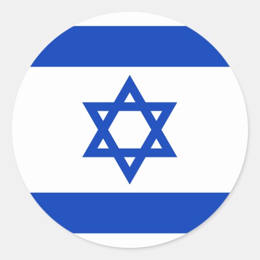 Israel-Flagge Runder Aufkleber (Vorderseite)