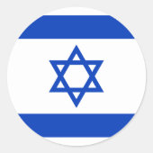Israel-Flagge Runder Aufkleber (Vorderseite)
