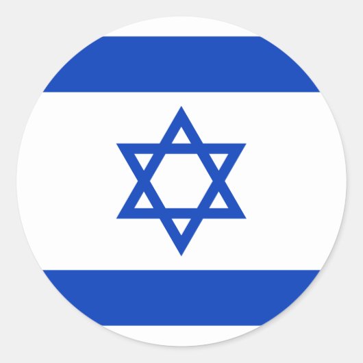 Israel-Flagge Runder Aufkleber (Vorderseite)