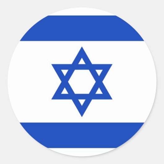 Israel-Flagge Runder Aufkleber (Vorderseite)